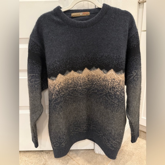 Merino Possum Wool Sweater Mountain Landscape New Zealand M heritage gorpcore